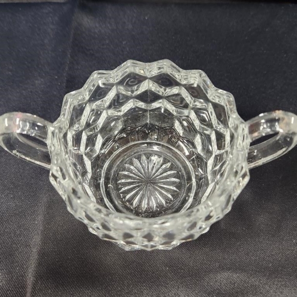 Fostoria AMERICAN CRYSTAL *2 3/8" CREAMER & 2 1/4" SUGAR* - Picture 5 of 7